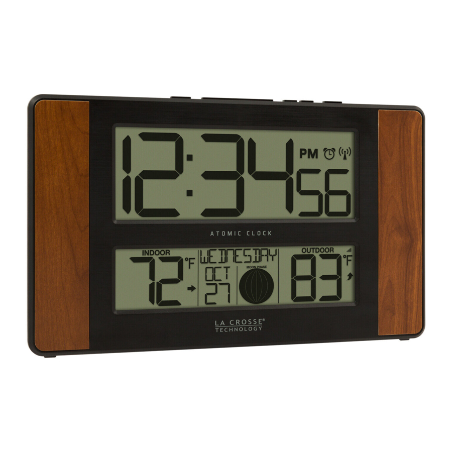 La Crosse Technology 513-1417CH - Atomic Digital Wall Clock with Temperature and Moon Phase Manual