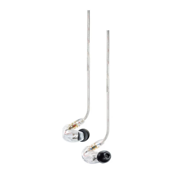 Shure SE215M Manual