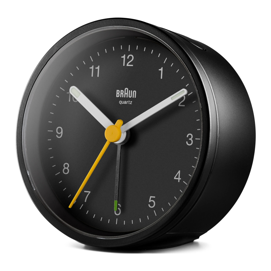 Braun BC12 - Alarm Clocks Manual