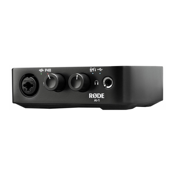 RODE MICROPHONES AI1 USER MANUAL Pdf Download ManualsLib
