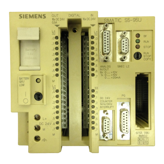 Siemens SIMATIC S5 Manual