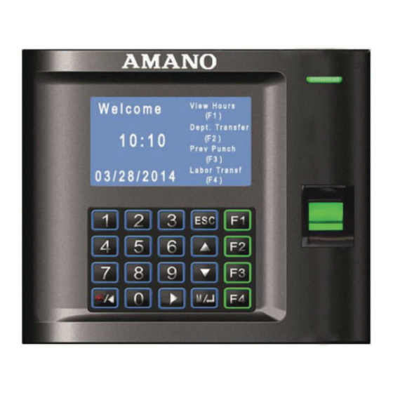 AMANO MTX-30F/A965 INSTALLATION & OPERATION MANUAL Pdf Download ...