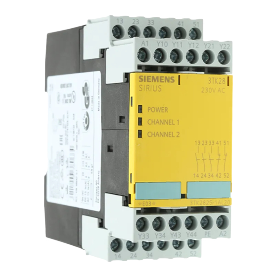 SIEMENS SIRIUS 3TK2825 OPERATING INSTRUCTIONS MANUAL Pdf Download