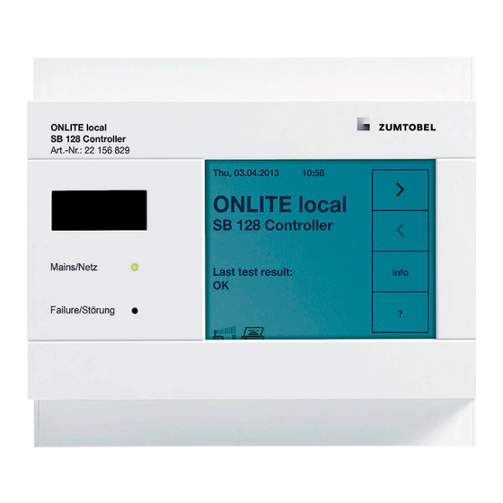 Zumtobel ONLITE local SB 128 Controller Operating Instructions Manual