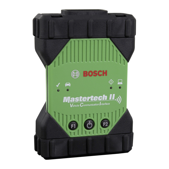 Bosch Mastertech II VCI Quick Start Manual