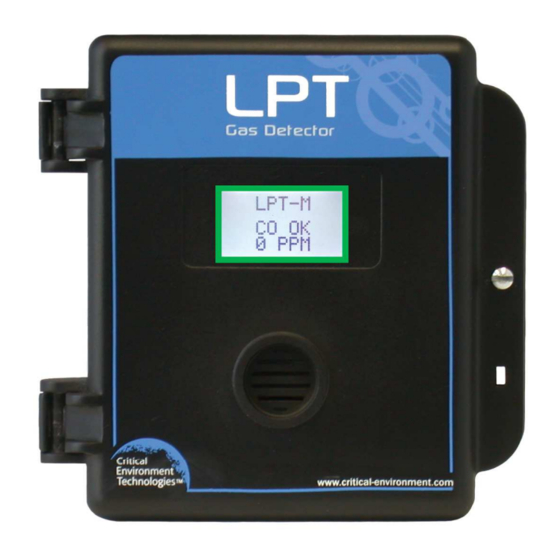 Critical Environment Technologies LPT-M Operation Manual