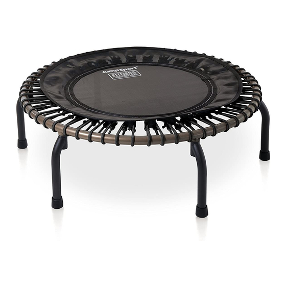 JUMPSPORT STRAIGHT LEG FITNESS TRAMPOLINE ASSEMBLY AND USER'S MANUAL