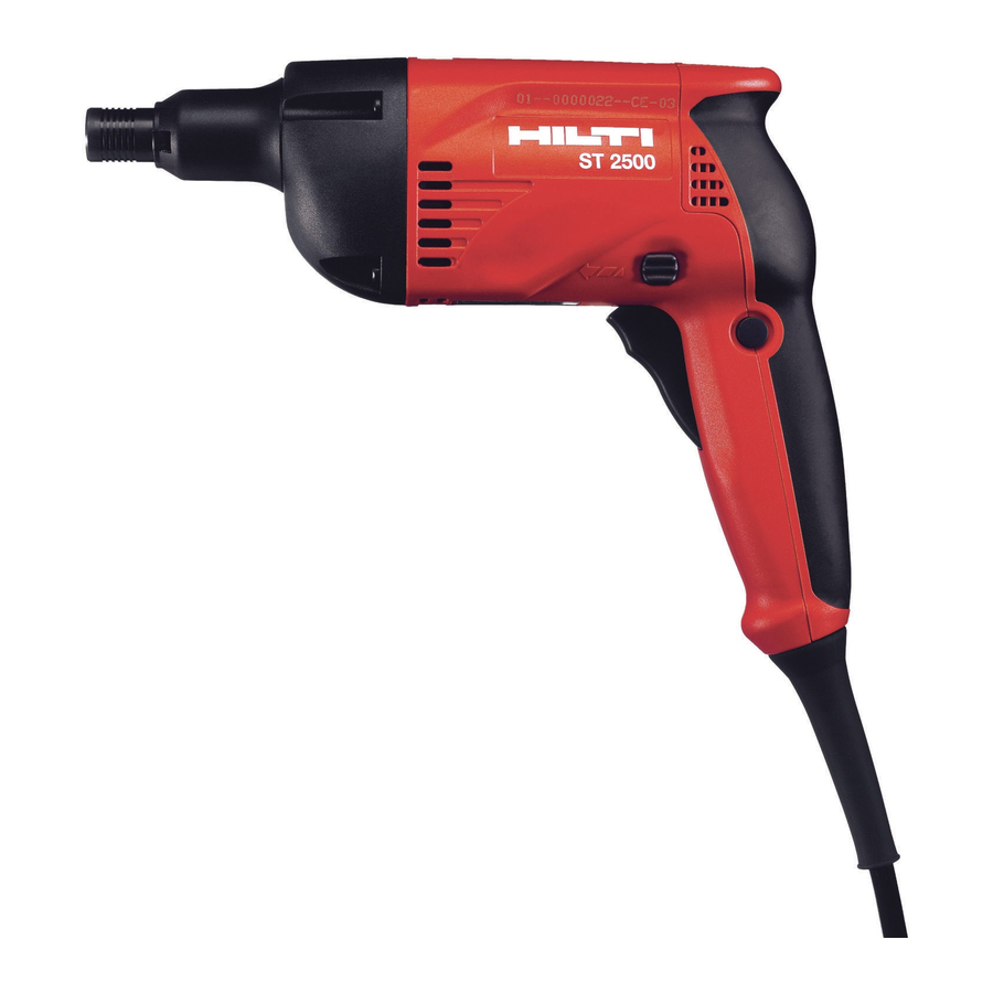 Hilti ST 2500 Manual