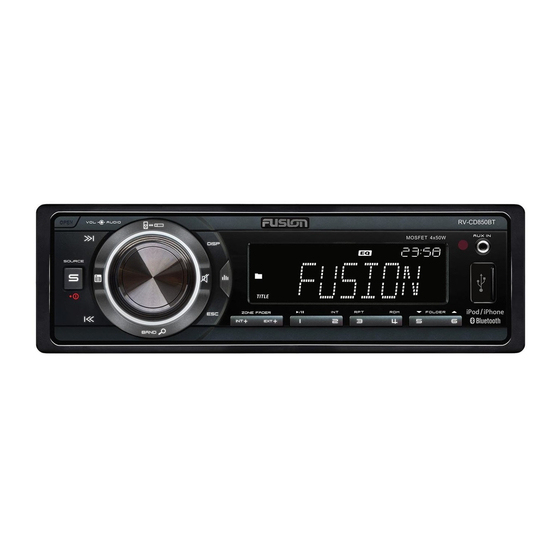 Fusion RV-CD850BT Manuals