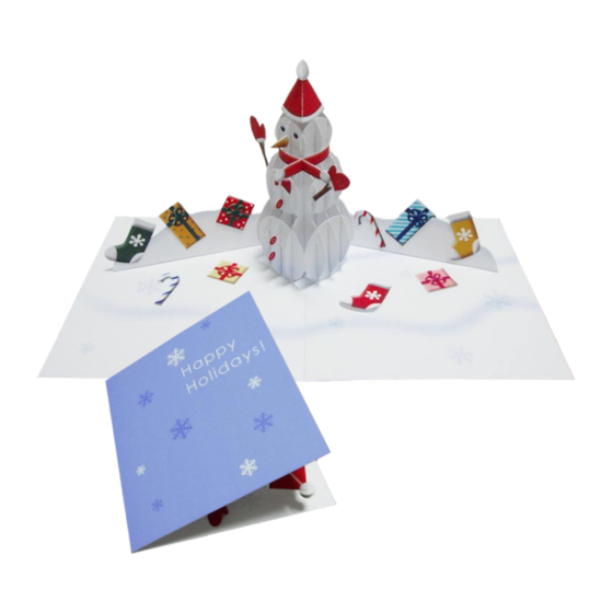 Canon Creative Park Pop-up Card (Snowman) Assembly Instructions
