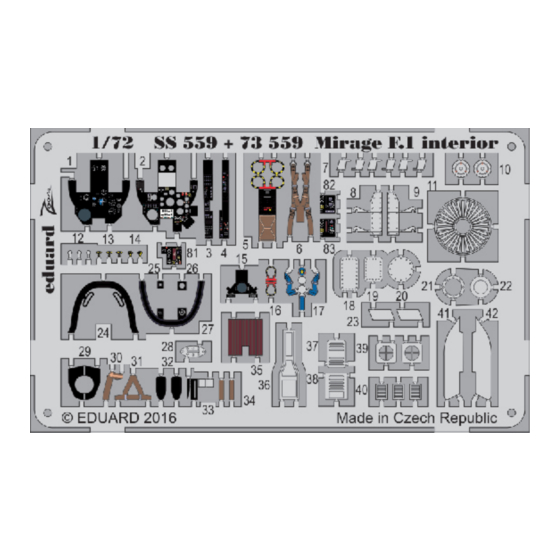 Eduard Zoom Mirage F.1 interior Quick Start Manual