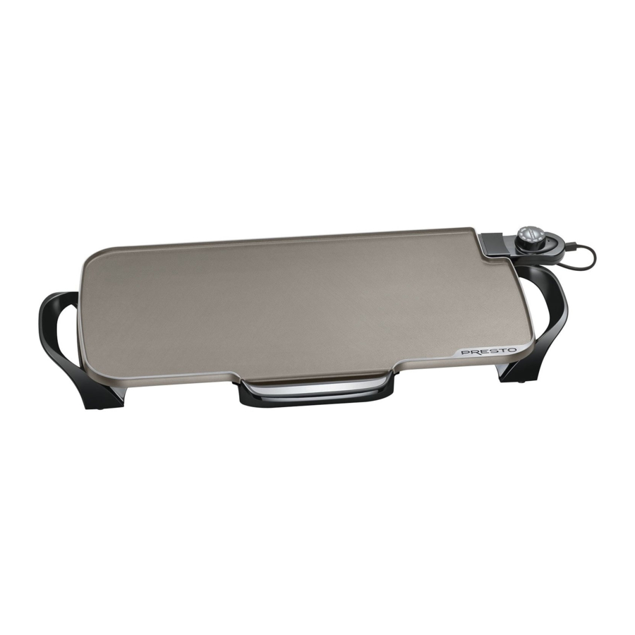 Presto 07062 - Electric Griddle Manual