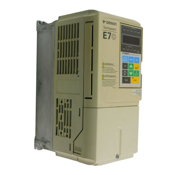 Omron VARISPEED E7 User Manual