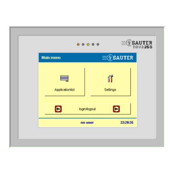 sauter nova250 User Manual