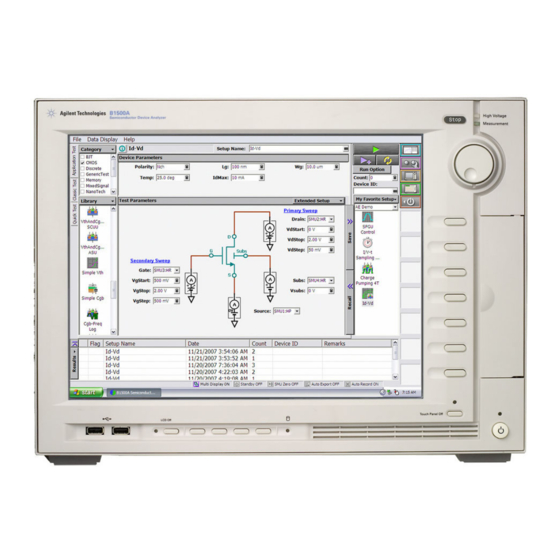 KEYSIGHT TECHNOLOGIES B1500A USER MANUAL Pdf Download ManualsLib