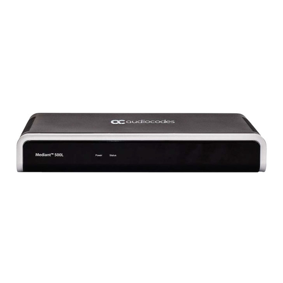 AUDIOCODES MEDIANT 500L USER MANUAL Pdf Download ManualsLib