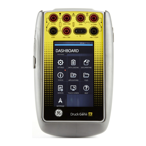 Baker Hughes Druck DPI 620 Genii Safety And Quick Start Manual