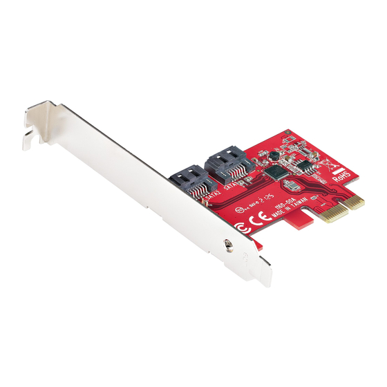 StarTech.com 2P6G-PCIE-SATA-CARD Quick Start Manual