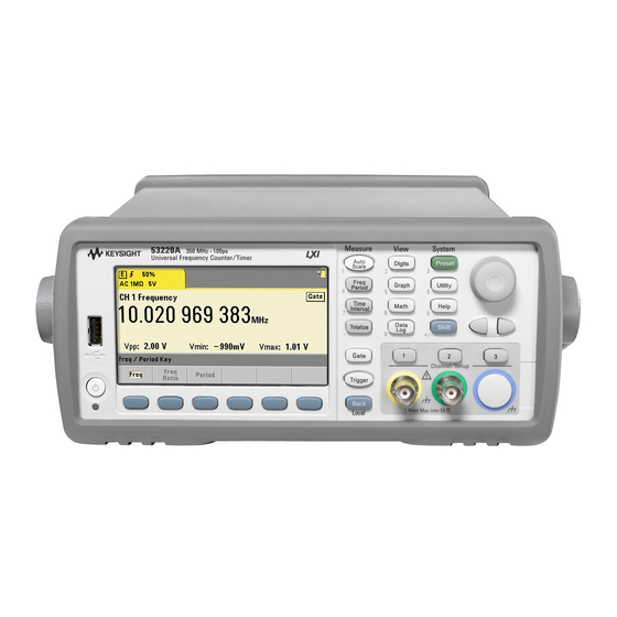 KEYSIGHT 53230A USER MANUAL Pdf Download ManualsLib