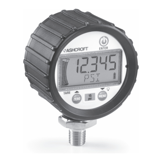 ASHCROFT DG25 INSTALLATION AND OPERATING INSTRUCTIONS MANUAL Pdf