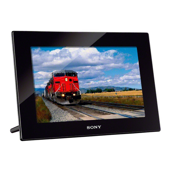 Sony Digital Photo Frame Manuals