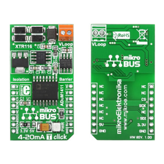 mikroElektronika 4-20mA click Quick Start Manual