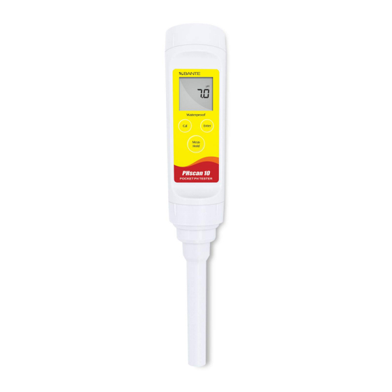 Bante Instruments PHscan10L Instruction Manual