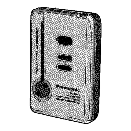Panasonic RQ-SX56 Operating Instructions