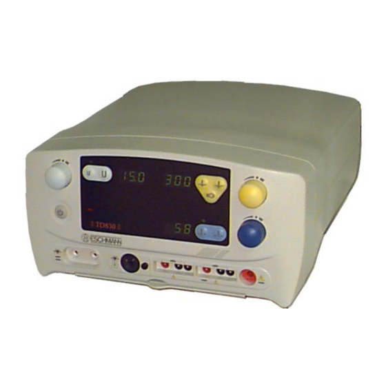 eschmann TD830 Instructions For Use Manual