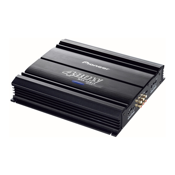 Pioneer GM-6000F Owner's Manual