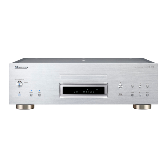 Pioneer PD-70AE SACD Player Manuals