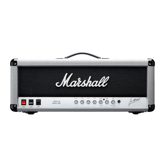 Marshall Amplification Silver Jubilee Series JCM 25 Owner's Manual