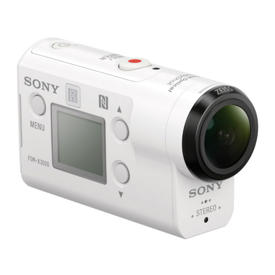 Sony FDR-X3000 Read This First Manual