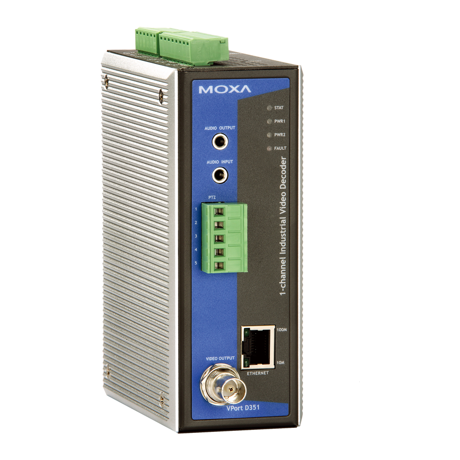 Moxa Technologies VPort 351 Series Quick Installation Manual