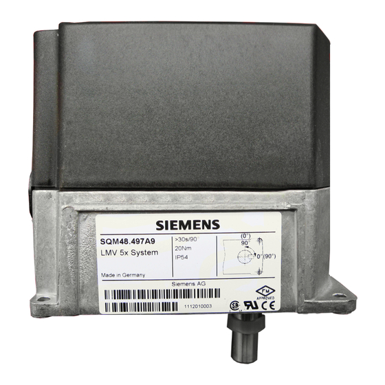Siemens SQM48.497A9 Manual