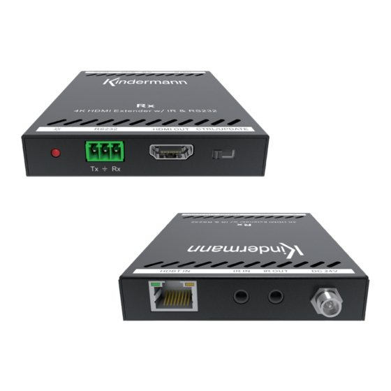 Kindermann 4K60 PoC Rx Commissioning And Operating Instructions