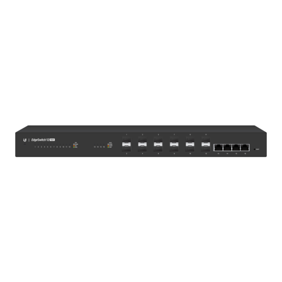 Ubiquiti EdgeSwitch 12 Fiber Quick Start Manual