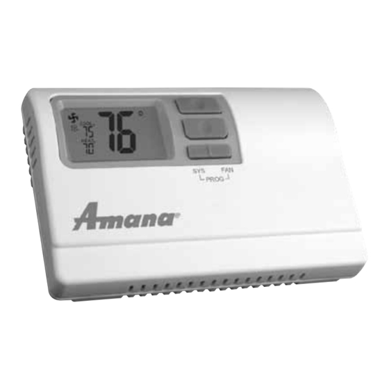 Amana 2246007 - Non-Programmable Electronic Thermostat Manual