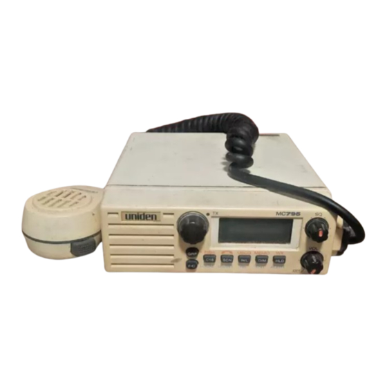 Uniden MC 795 Operating Manual