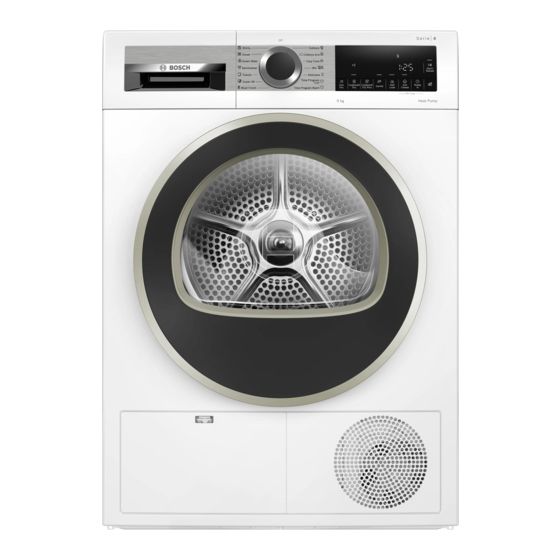 Bosch WQG1420AME User Manual And Installation Instructions
