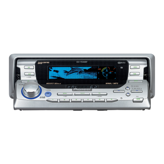 Pioneer DEH-P8400MP Installation Manual