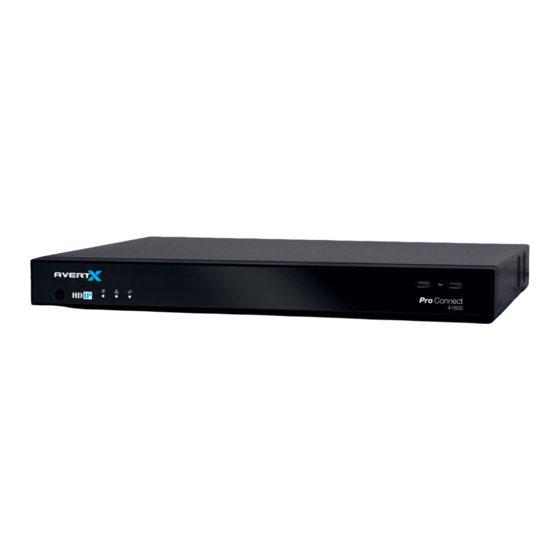 avertX ProConnect Series User Manual