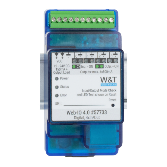 W&T Web-IO Digital 4.0 Network Switch Manuals