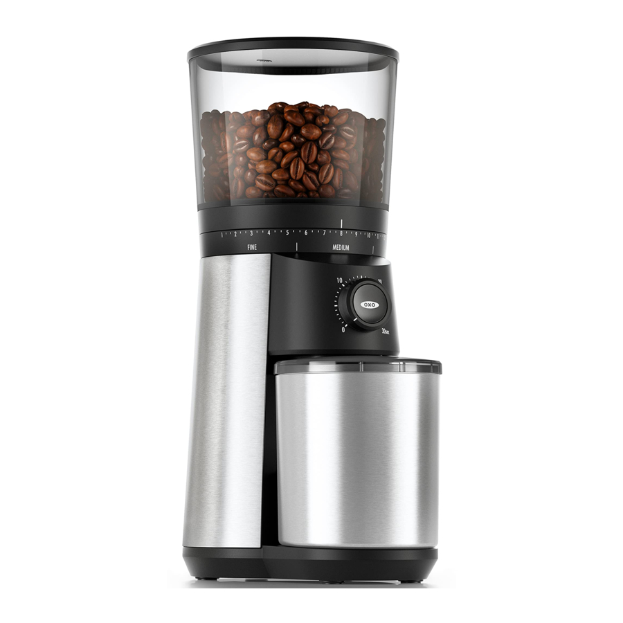 OXO BREW Conical Burr Coffee Grinder Manual ManualsLib