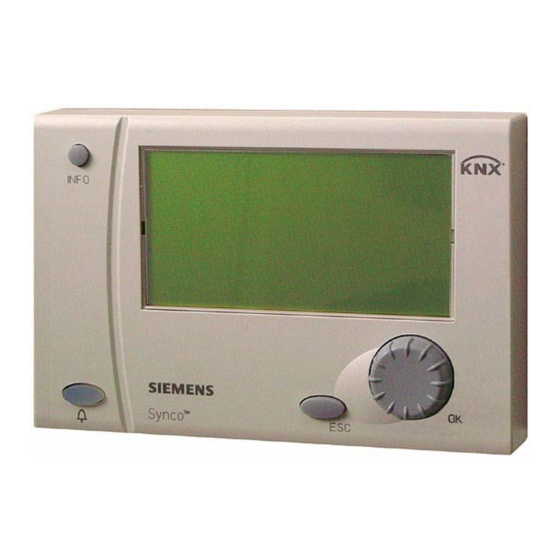 Siemens Synco RMZ792 Basic Documentation