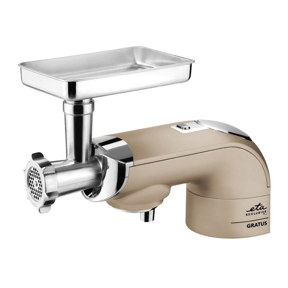 User Manuals: eta 002891000 Metal Meat Grinder