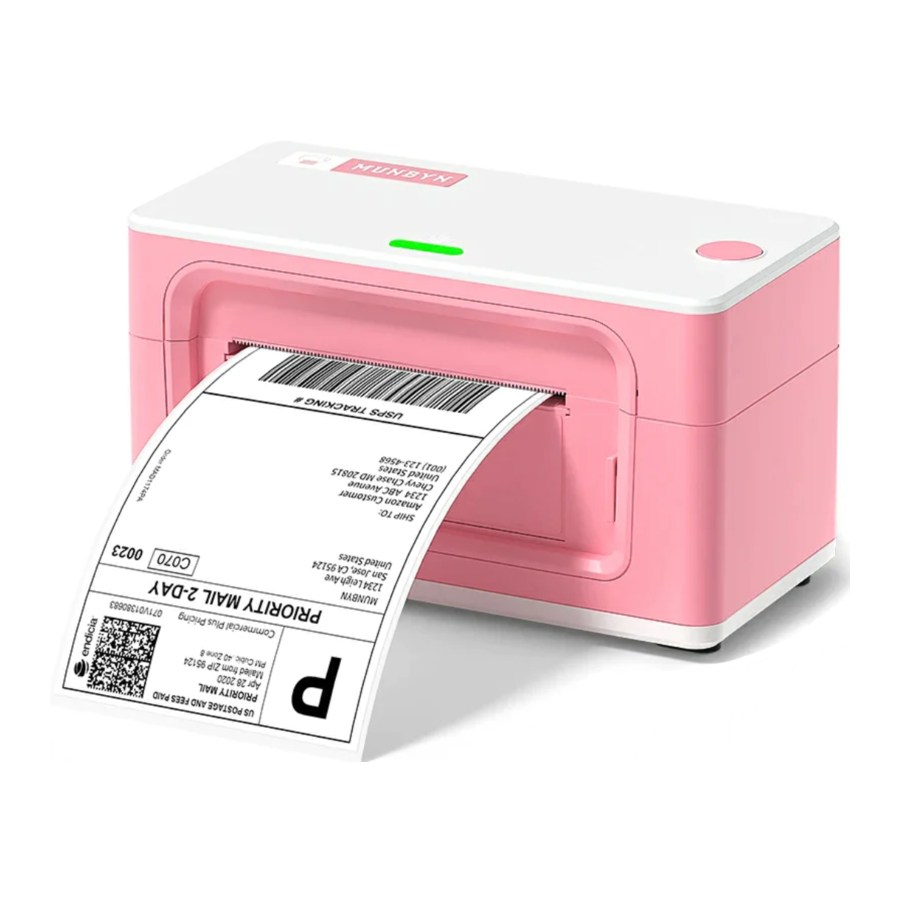 MUNBYN ITPP941B - Thermal Logistics Label Printer Manual