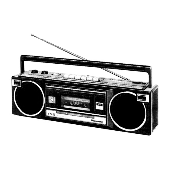 User Manuals: Panasonic RX-FM15 Portable Boom Box