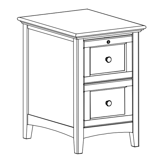 Whittier Wood Furniture McKenzie File Cabinet 2402GACe Assembly Instructions Manual
