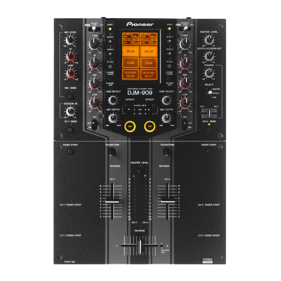 Pioneer DJM 909 - Battle Mixer W/Effects Manuals